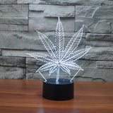 Marijuana Leaf 3D Lamp