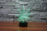 Marijuana Leaf 3D Lamp