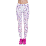 3D Leggings Weeds White Stripes